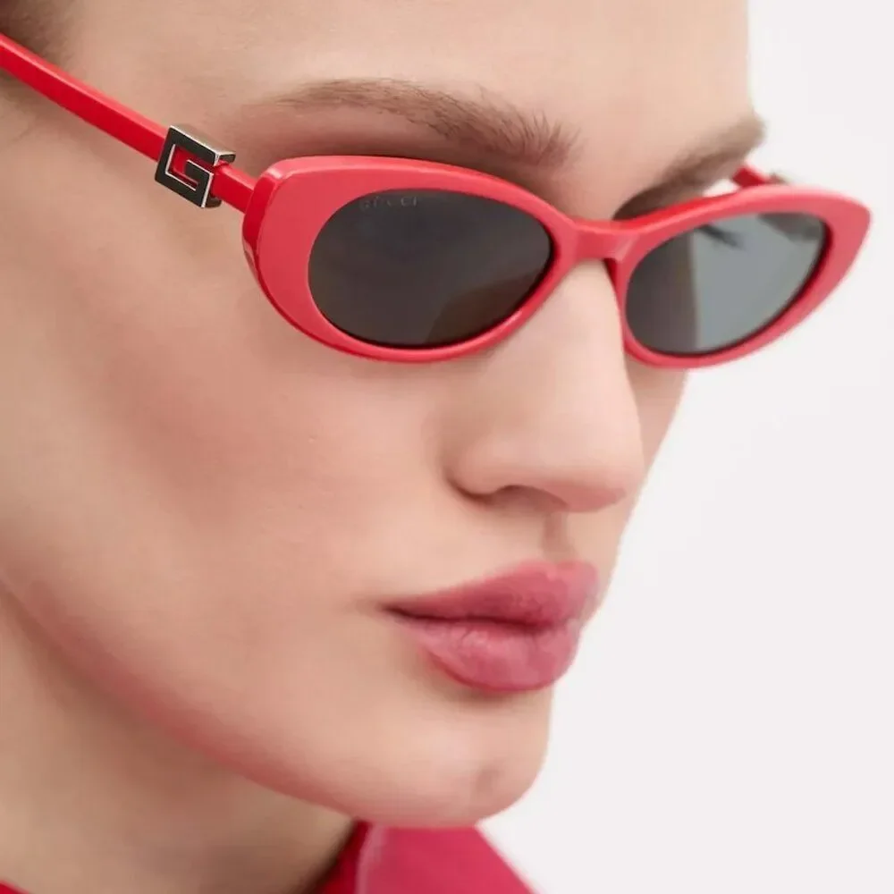 Gucci Men Sunglasses Red Grey Cat Eye GG1680S 005 BRAND NEW